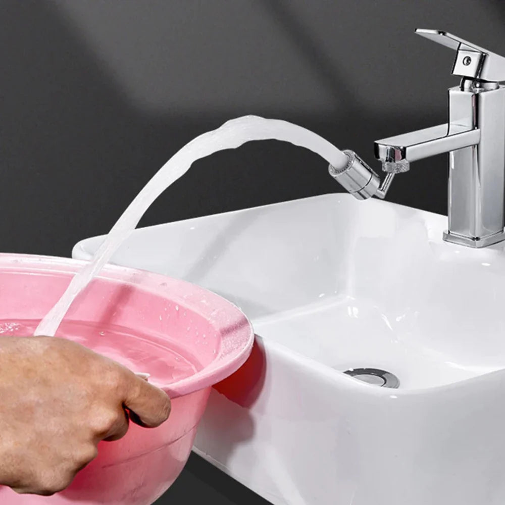 Grifo Ahorrador de Agua con Extensor y Aireador Giratorio 720°